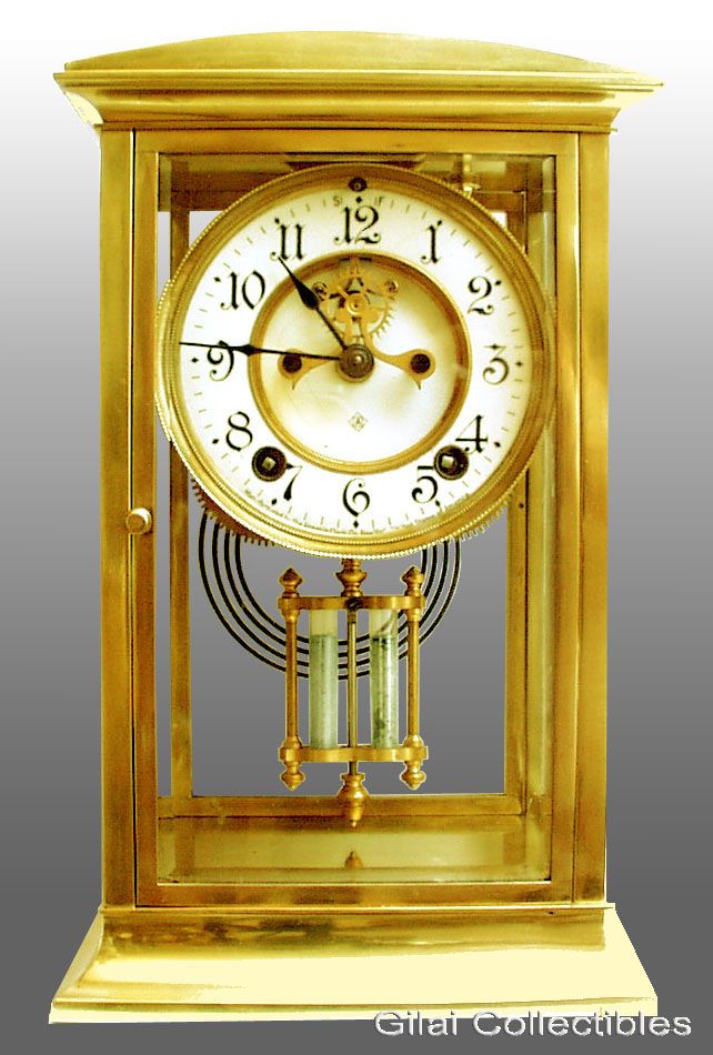 Regulator Clock by Ansonia U.S.A 1902 With Mercury Pendulum and Gong
