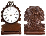 A Very Fine German Boxwood Holder For A Single Pocket Watch.