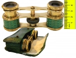 Enamel and Brass Opera Glasses with Original Case.