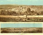 Panoramic Engraved Photograph of Jerusalem 1876