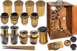 19th Century "The Challenge" Binocular Microscope by SWIFT & SONS, London. - click to enlarge.