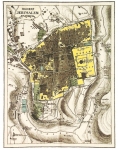 Johnston Map of Jerusalem 1892. Published by Johnston, Edinburgh.  - click to enlarge.