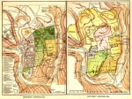 Maps of Modern and Ancient Jerusalem 1883. Published by W.H. De Puy. - click to enlarge.