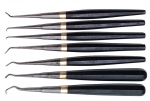 An English Set For Dental Scaling. All Instruments With Ebony Handles. - click to enlarge.