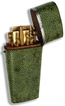 Shagreen Cased Brass Drawing Instrument Set by Dollond, London. - click to enlarge.