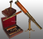 Early 19th Century British Galileo Type Telescope by Springer, Br...