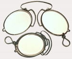 18th Century Molded Iron Folding Pince-Nez Spectacles