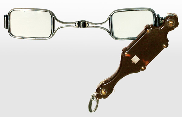 Hinged Lorgnette Spectacles 19th Century Tortoise Shell