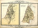 Two Part Map of the Holy Land by McPhun c 1850. The Land of Canaa...