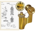 Bausch & Lomb Brass Continental Microscope circa 1898. - click to enlarge.