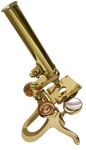 A 19th Century English Brass Microscope.