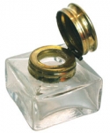 Small Glass Inkwell Clear