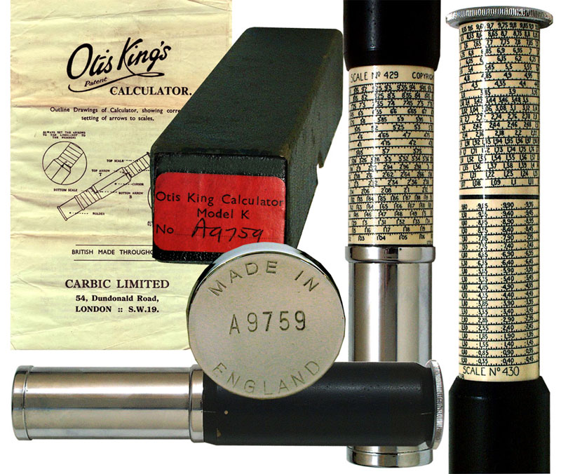 Otis King Cylindrical Slide Rule Calculator Model \'K\'. Gilai