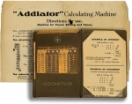 ‘Addiator’ Calculating Machine for adding and subtracting.