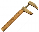 Boxwood Rule With Brass Caliper Made By Rabone In England