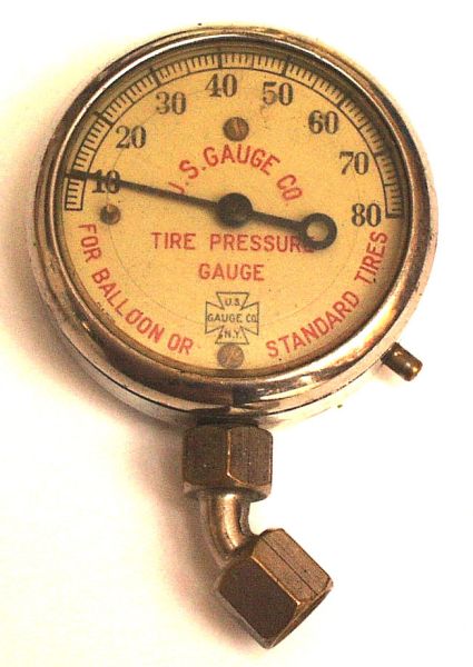 Pressure Gauge for Balloons or Tires by the U.S. Gauge Co. New York. - click to enlarge.