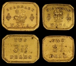 A 19th Century Set Of  Brass Lozenge \