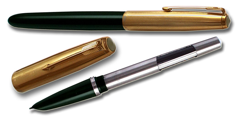 Parker 51 Aerometric Pen with Gold Plated Cap - click to enlarge. 