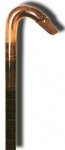 Cane made of Horn Rings With Dog Face Handle
